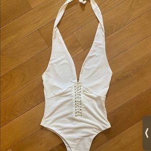 Tiger mist halter bodysuit